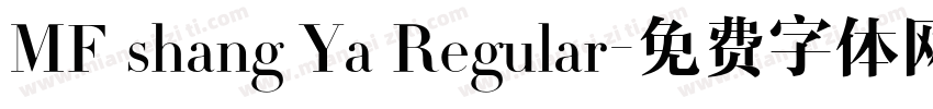 MF shang Ya Regular字体转换